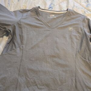 Fila Charcoal V-Neck Tee